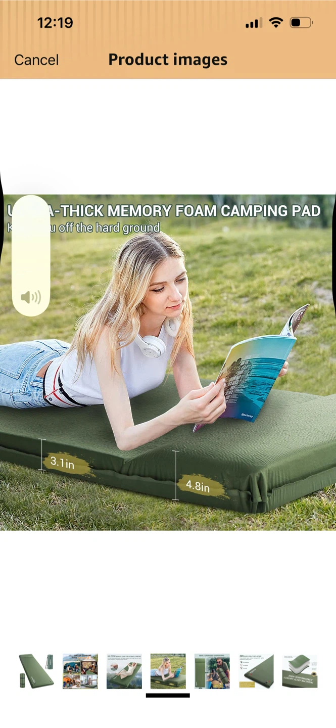 New-ELEGEAR Ultra-Thick Memory Foam Camping Pad - photo 2