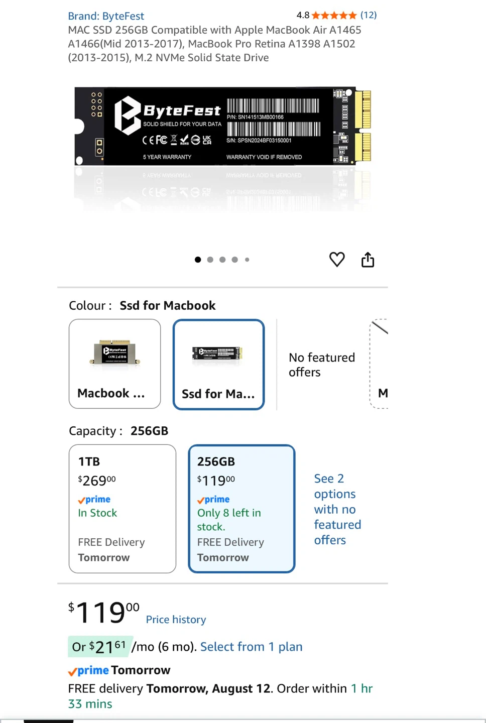 ByteFest Solid State Drive Pre-installed MacOS - photo 2