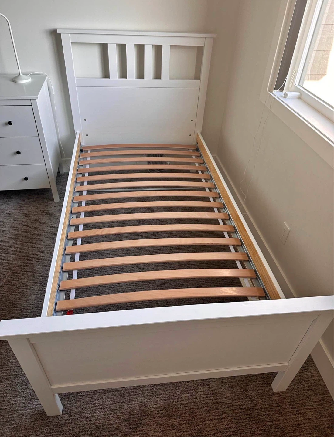 IKEA HEMNES Twin bed frame in white