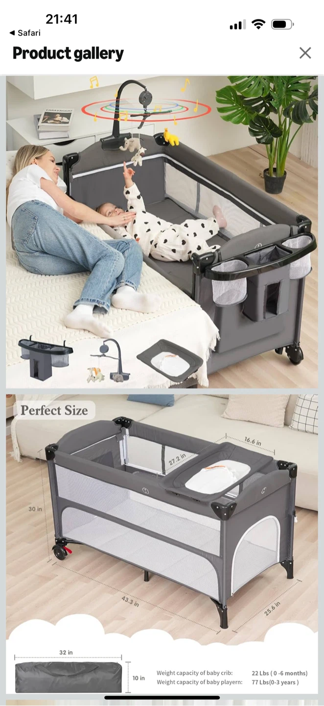 MEICHYUN 5-in-1 Baby Play Yard and Bassinet