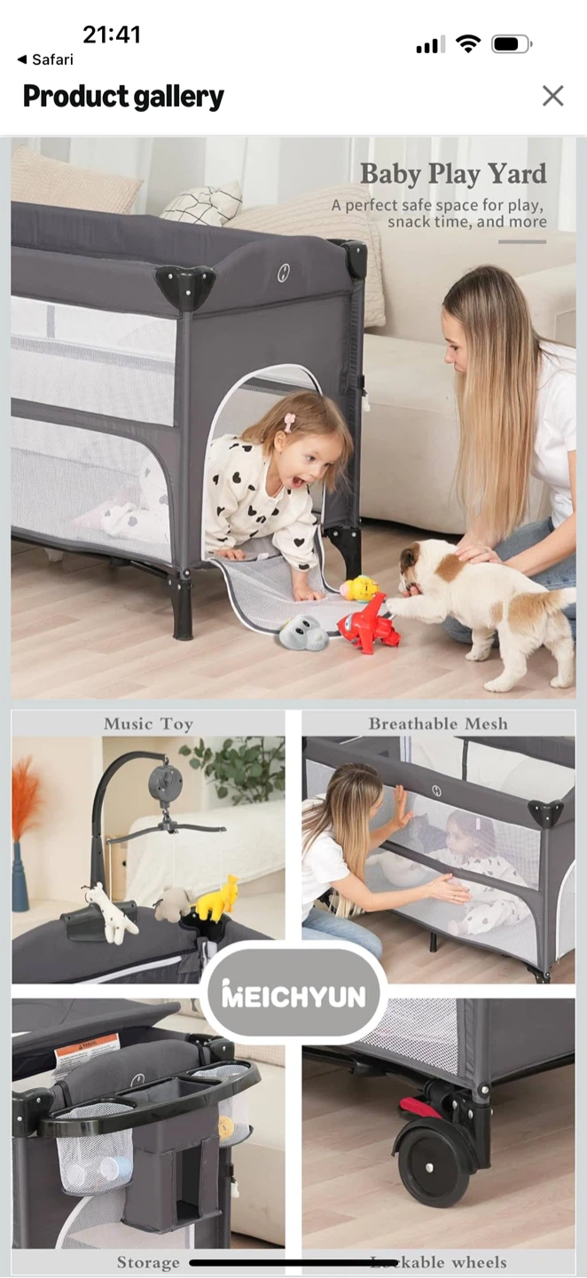 MEICHYUN 5-in-1 Baby Play Yard and Bassinet - photo 3
