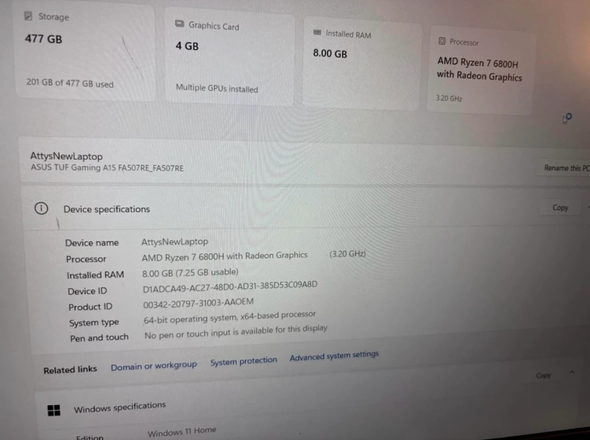 ASUS TUF Gaming A15 Laptop - photo 4