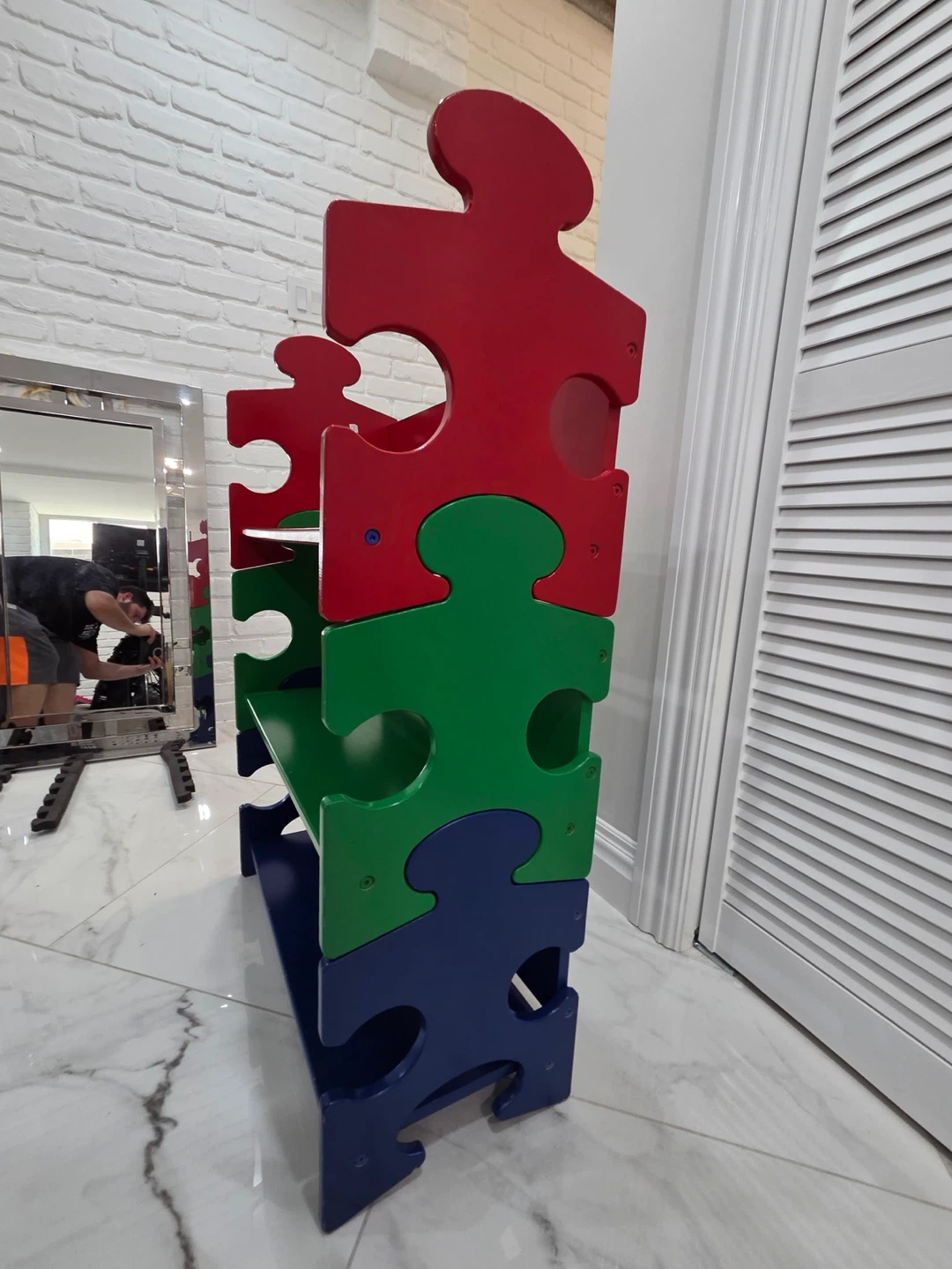 Kids Puzzle Piece Shelf Unit - photo 4