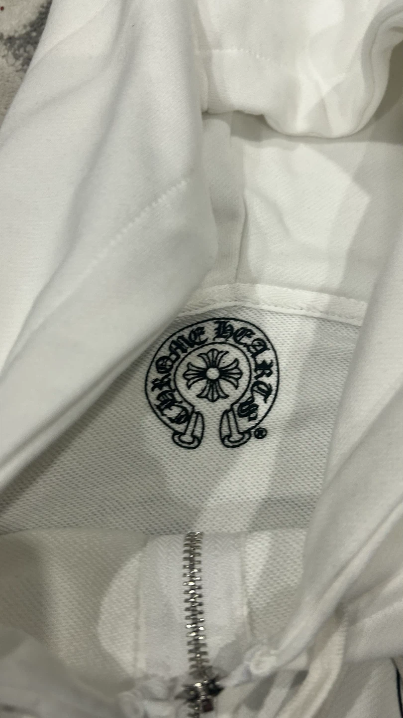 Chrome Hearts White Zip-Up Hoodie - photo 3