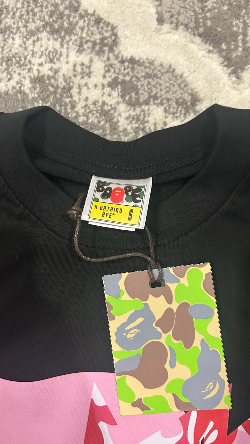 Bathing Ape Black Pink Camo Ape Head T-Shirt Size S - photo 2