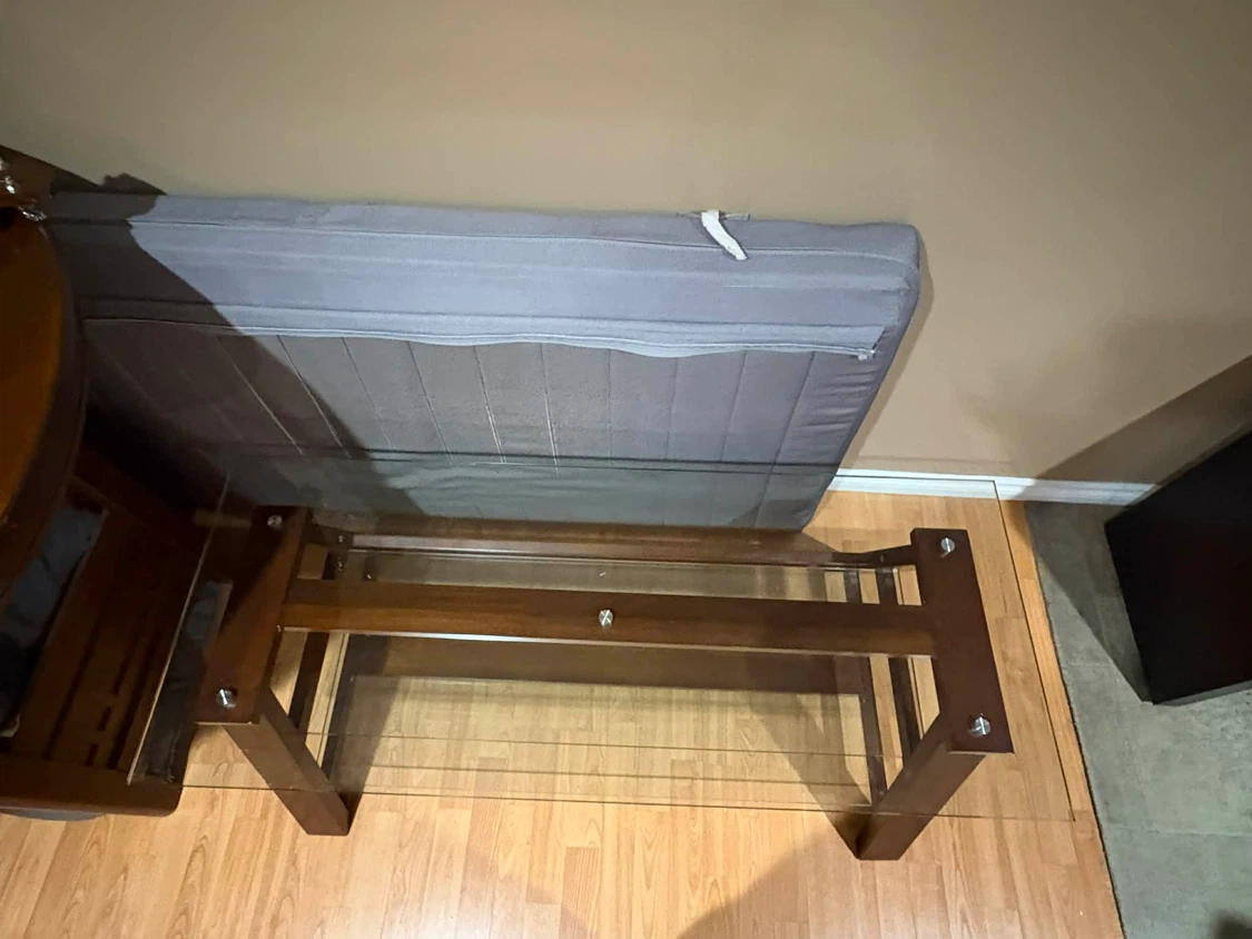 Glass and Wood Coffee Table - photo 4