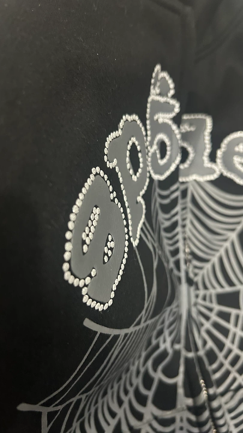 SP5DER Black Spider Web Zip-Up Hoodie - photo 3