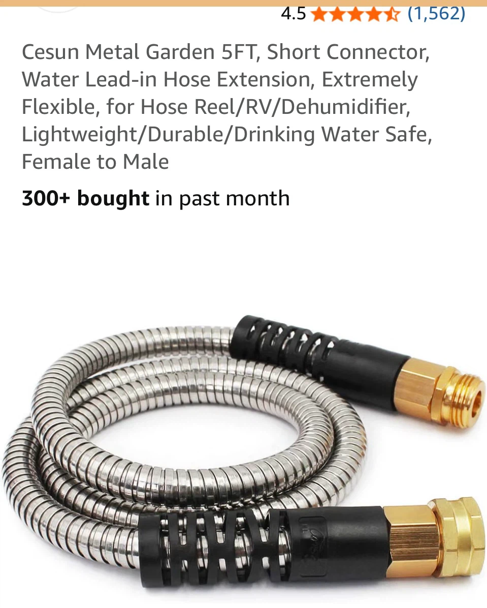 Cesun Metal Garden Hose Extension - 5FT