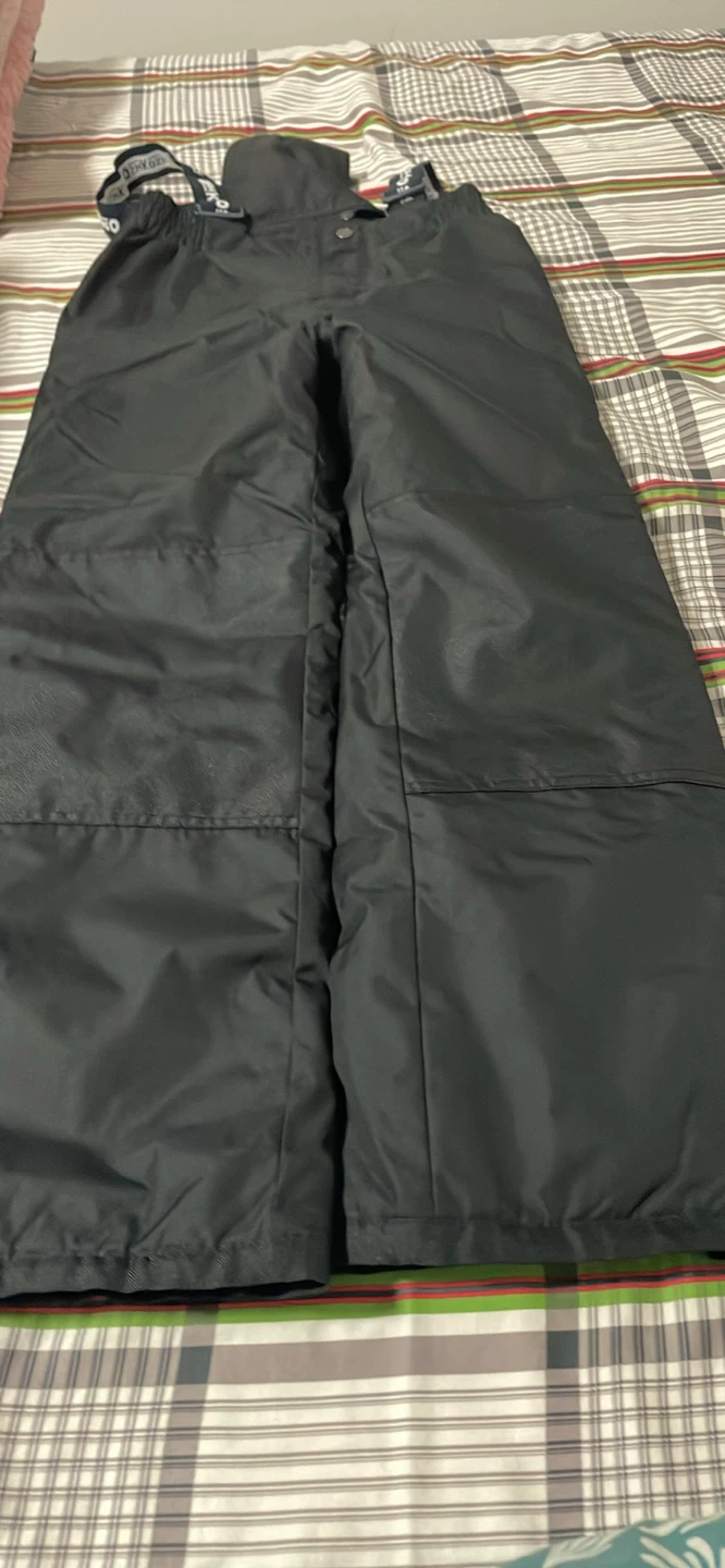 Boys Black Snow Pants with Suspenders