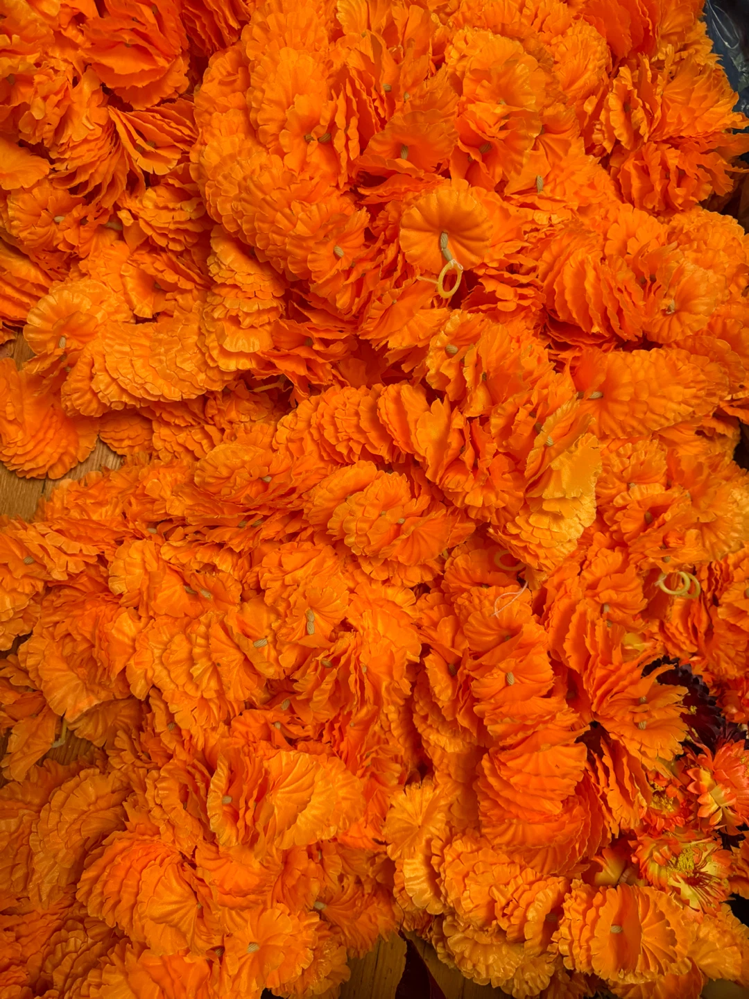Orange Marigold Flower Garlands for rent, 65 pieces $30 - photo 2