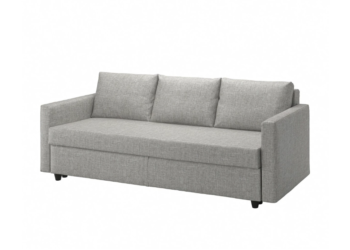 Light Grey Fabric Sofa Bed with Storage