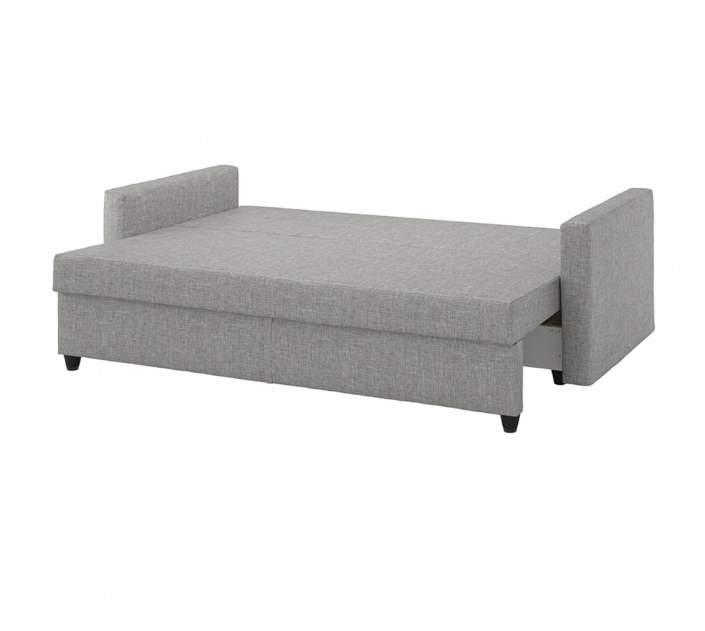 Light Grey Fabric Sofa Bed with Storage - photo 2