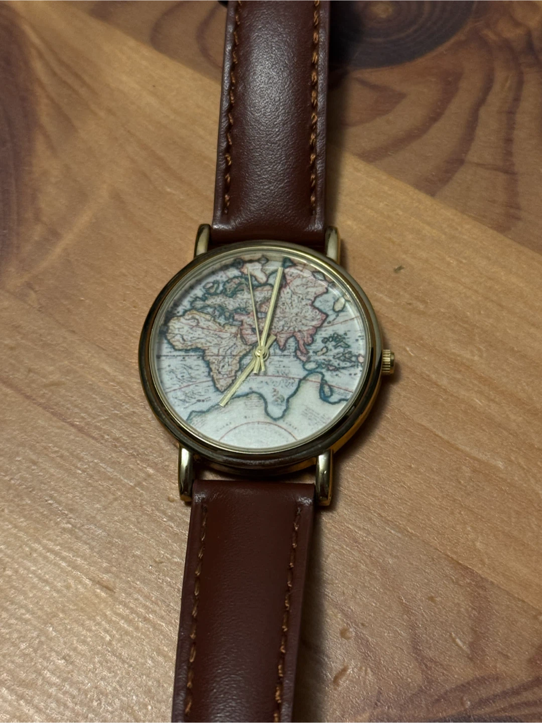 Women’s World Map Leather Watch - photo 3