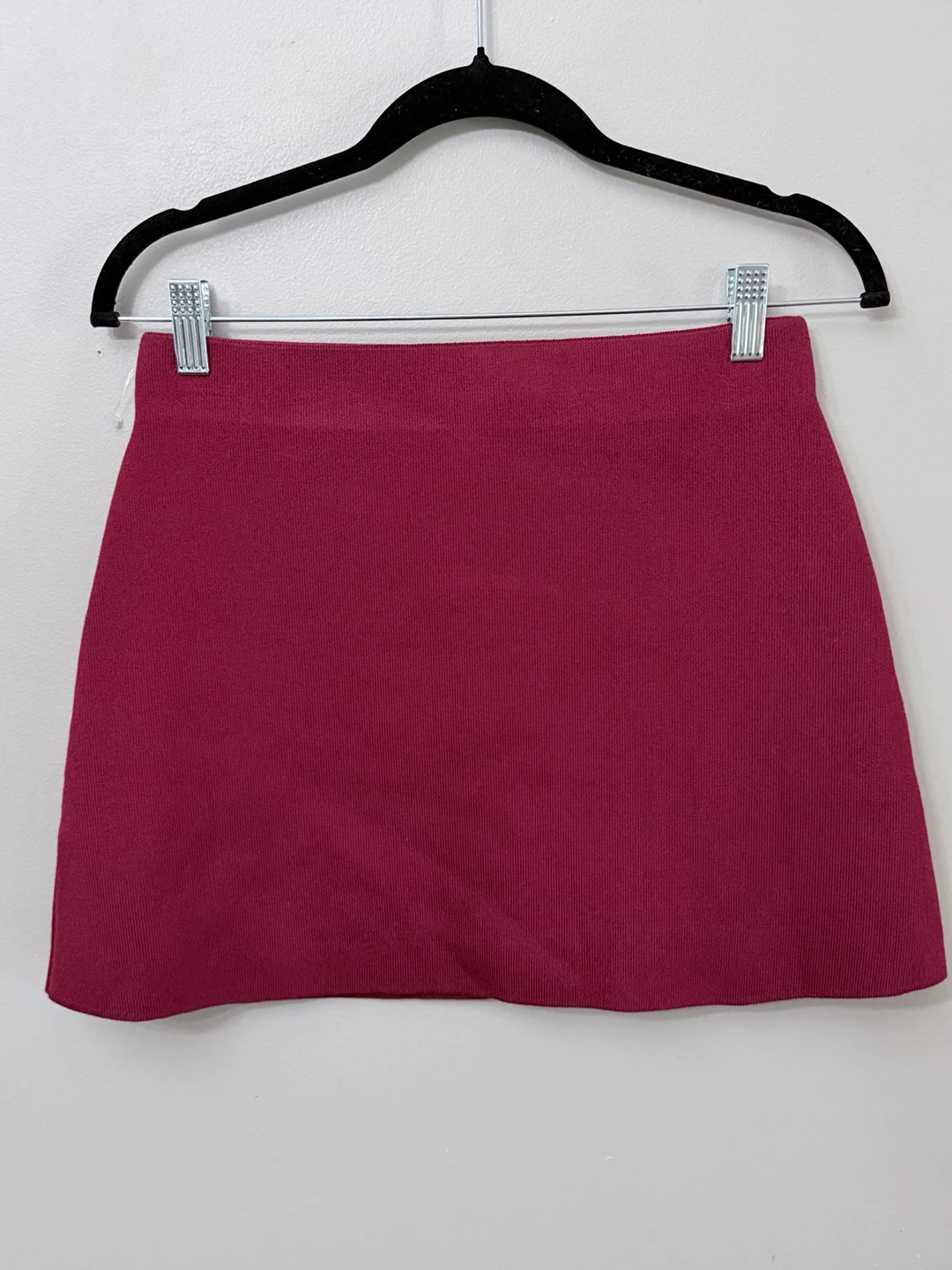 ZARA Knit Mini Skirt Red Size S - photo 3