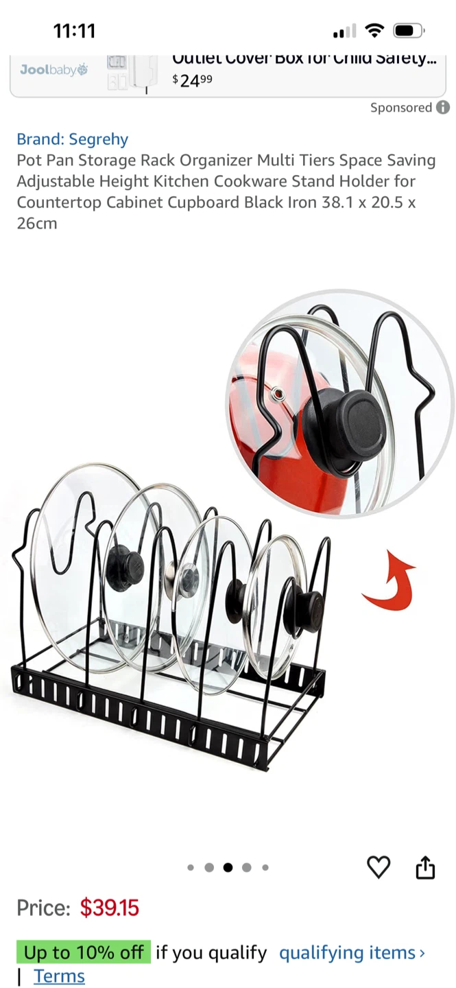Segrehy Pot Pan Organizer Rack - photo 2