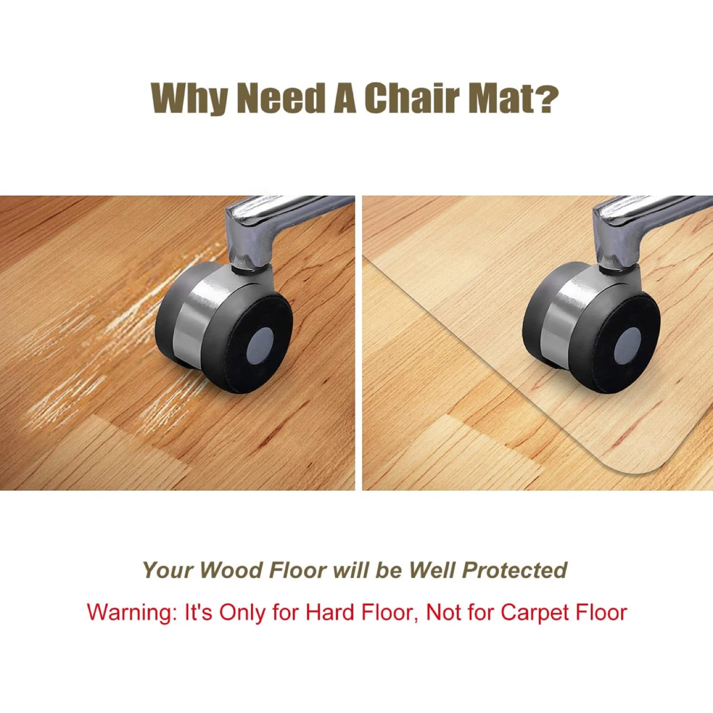 Clear Plastic Chair Mat for Hardwood Floor - photo 5