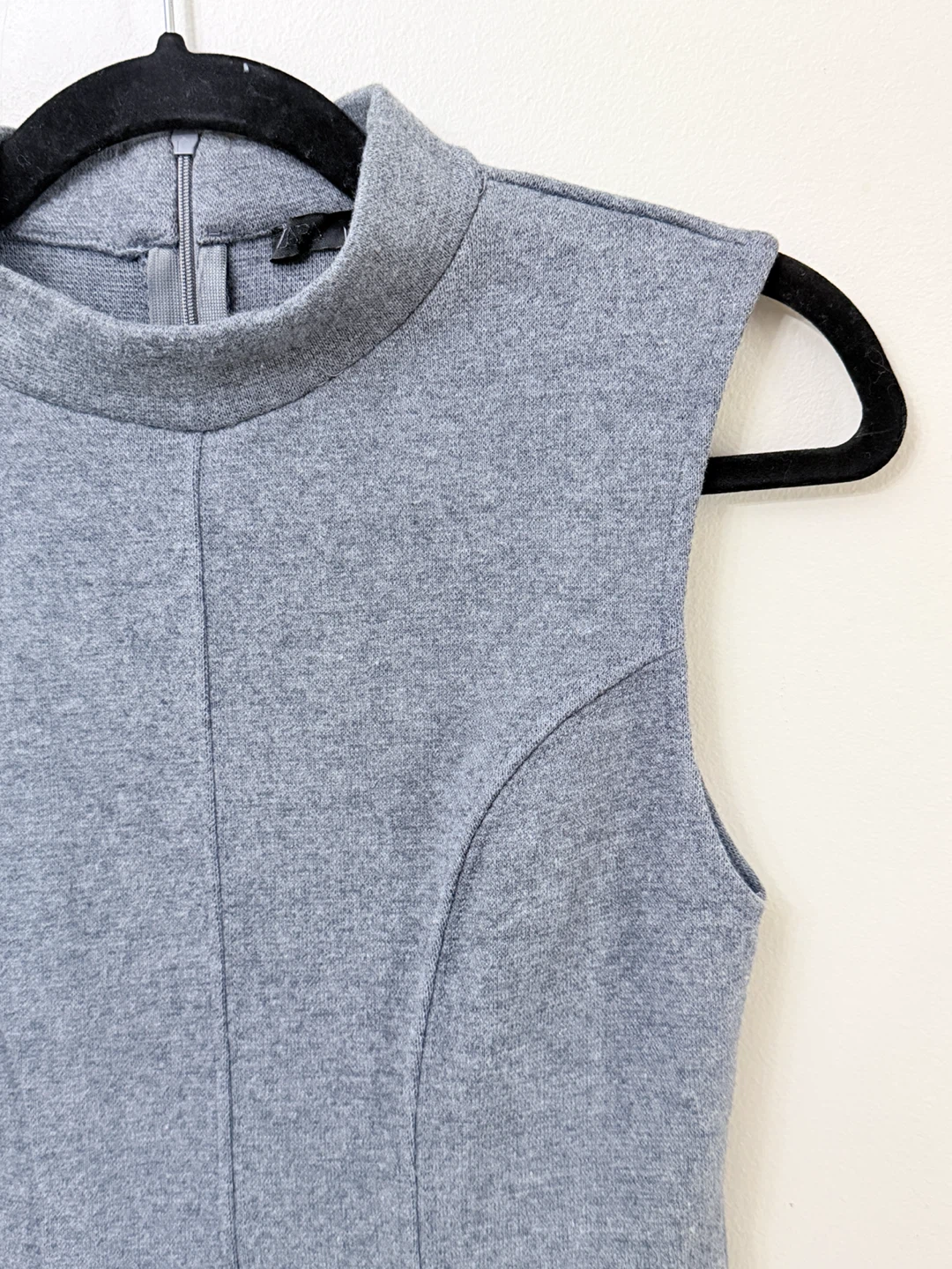 ZARAGrey Sleeveless Mock Neck Top Grey S - photo 3