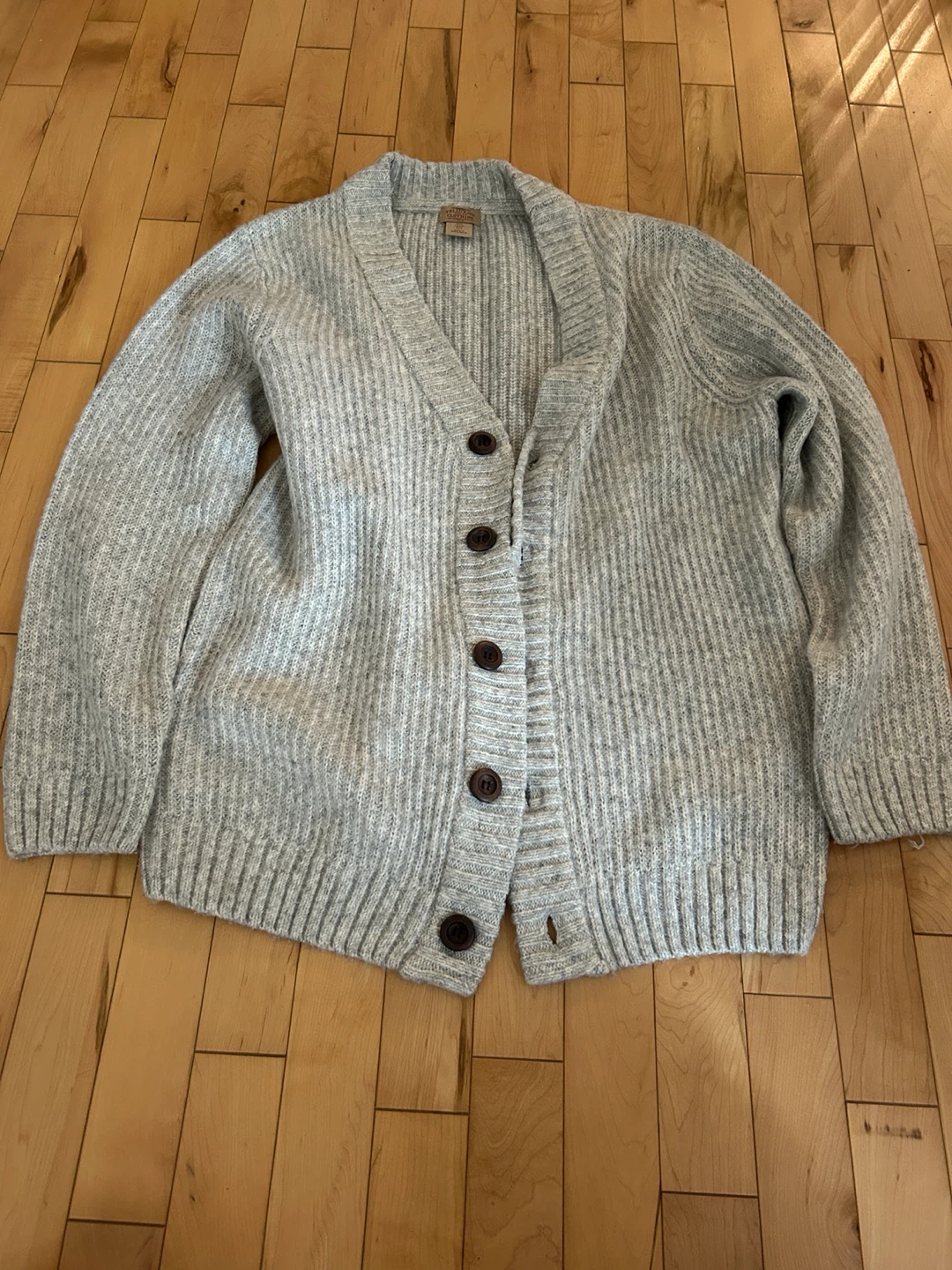 Light Grey Button-Up Cardigan
