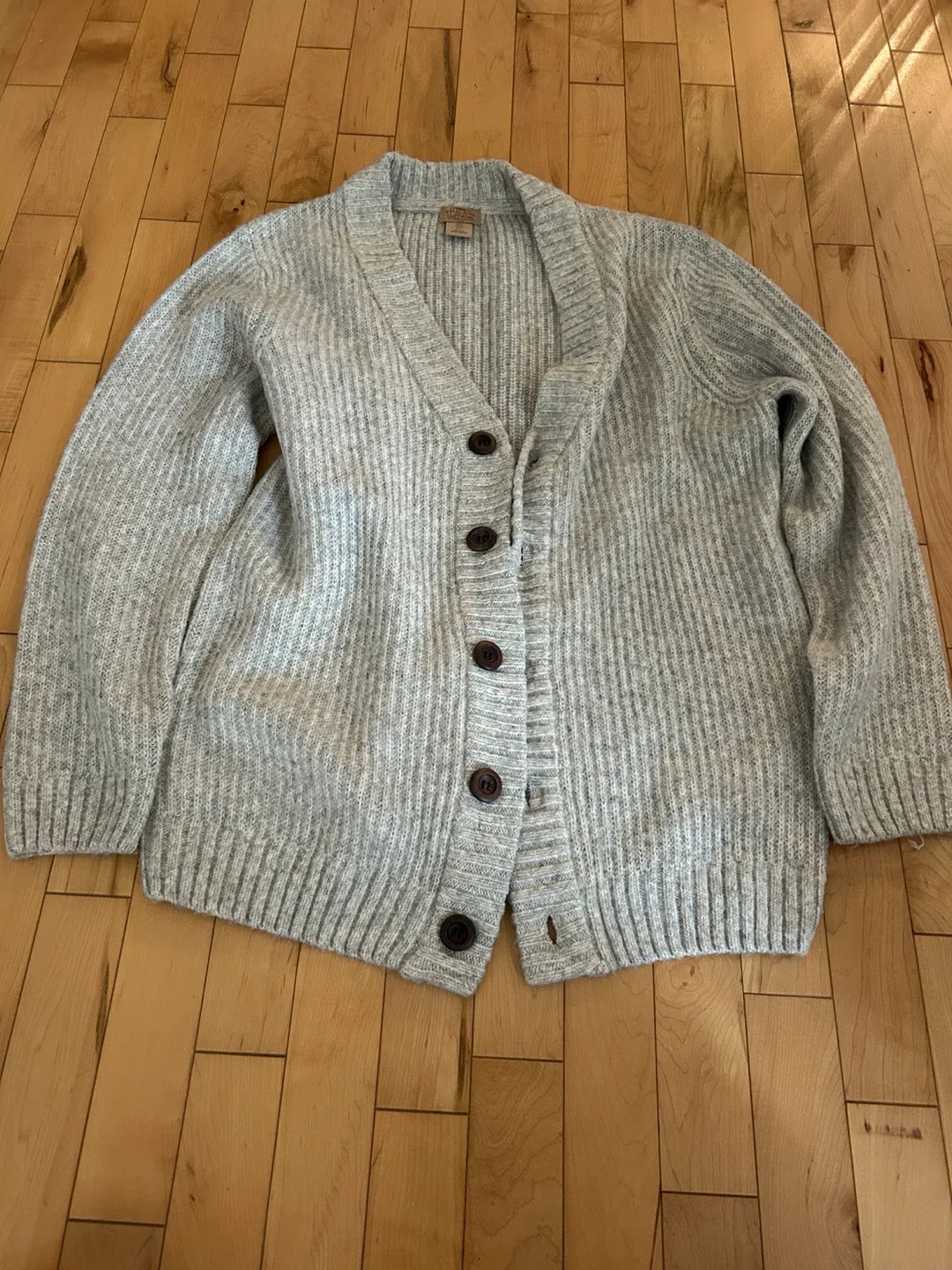 Light Grey Button-Up Cardigan