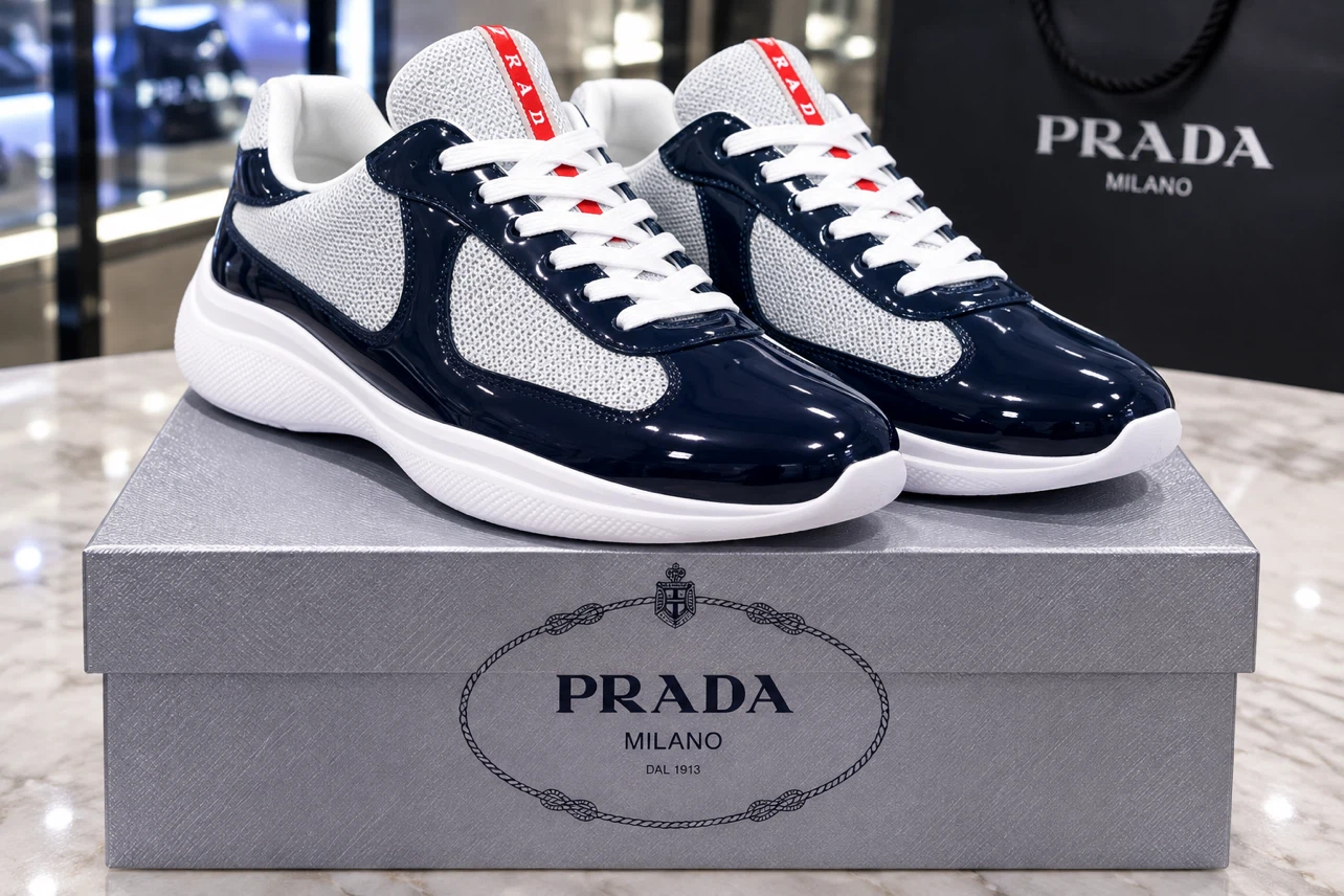 Prada Sneakers - Navy Blue/White - photo 2
