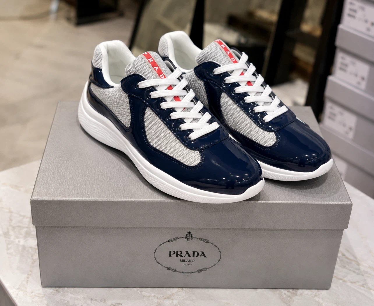 Prada Sneakers - Navy Blue/White - photo 3