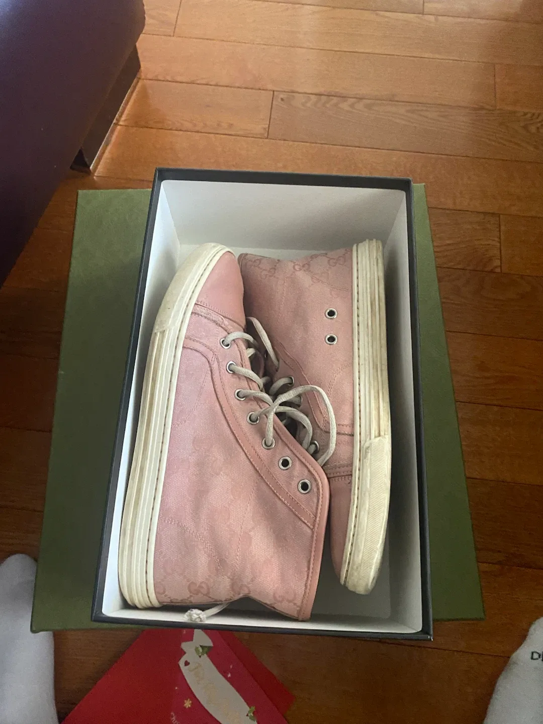 Gucci Pink GG Canvas High-Top Sneakers