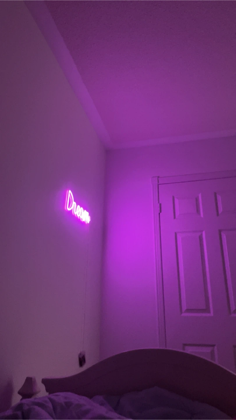 Purple LED Neon "Dream" Sign Light - photo 2