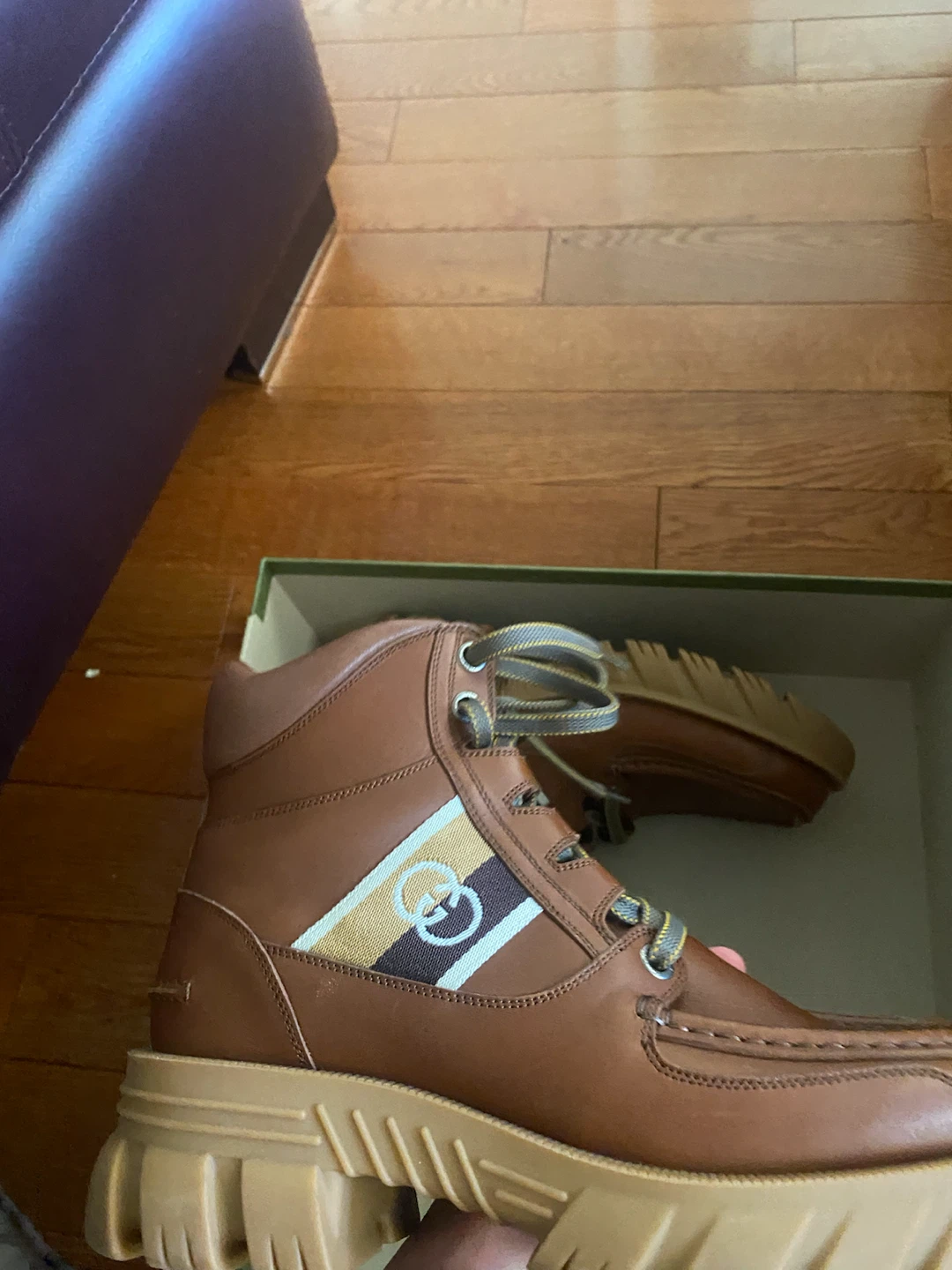 Gucci Brown Leather Boots Size 7 - photo 3