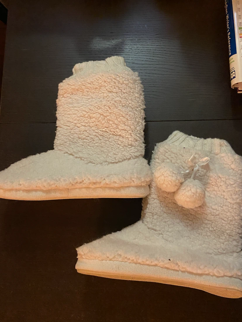 White Bootie Slippers