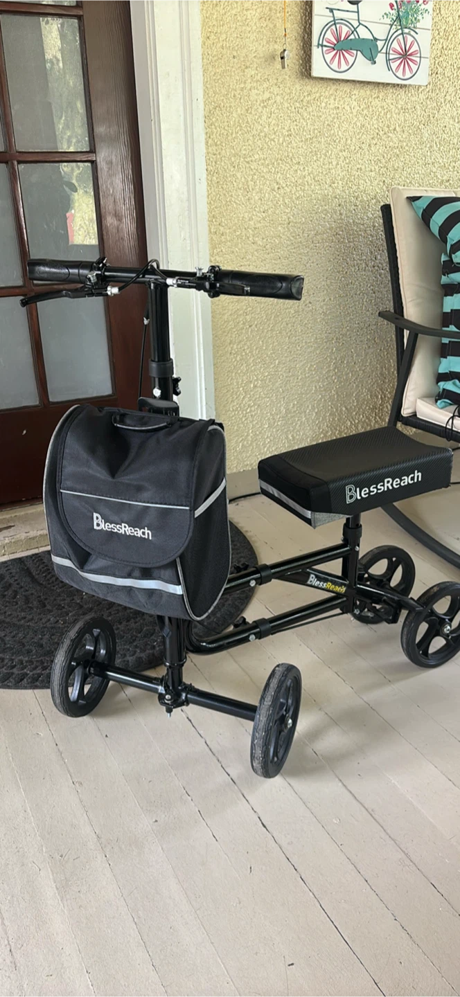 BlessReach 4-Wheel Knee Scooter Walker