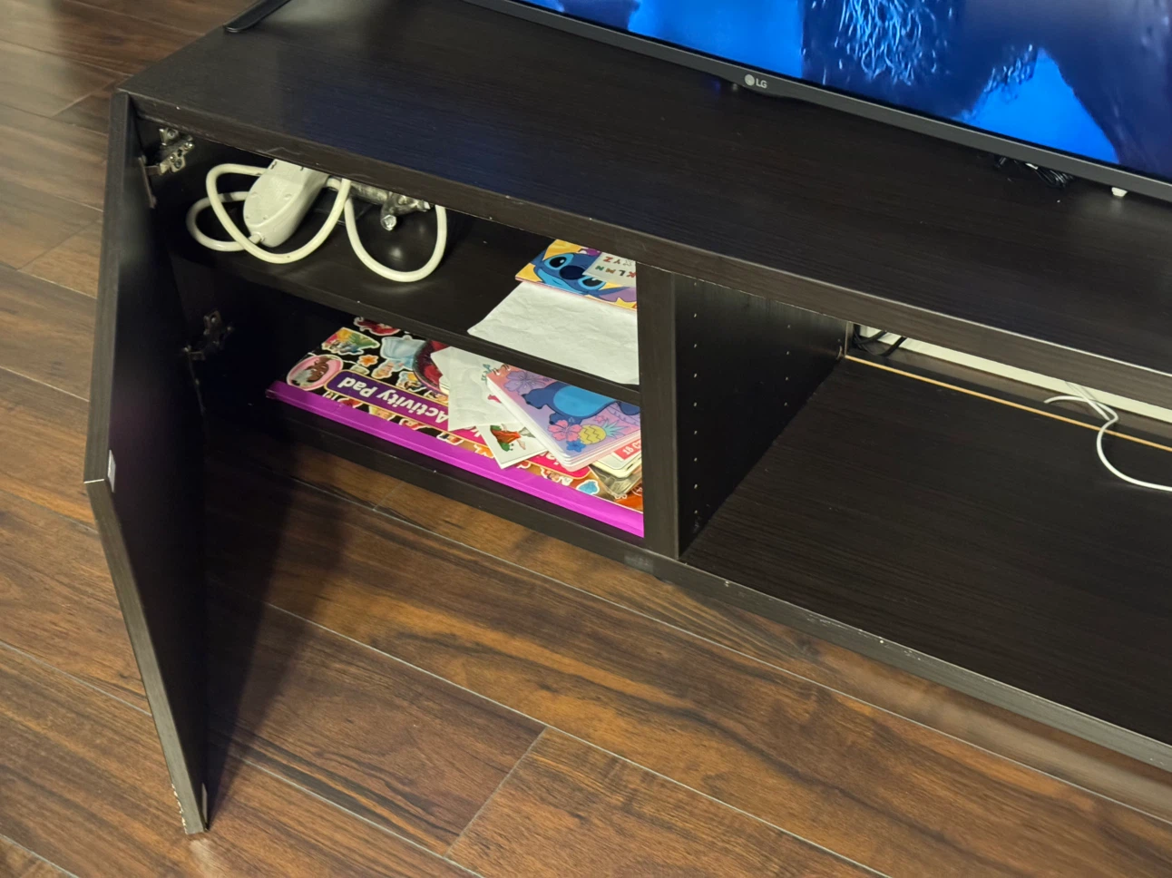 Black TV Stand Media Console - photo 3