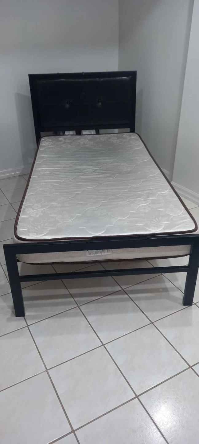Single bed frame with mattress and FREE nightstand