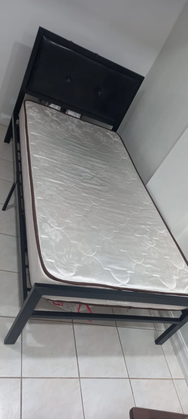 Single bed frame with mattress and FREE nightstand - photo 3