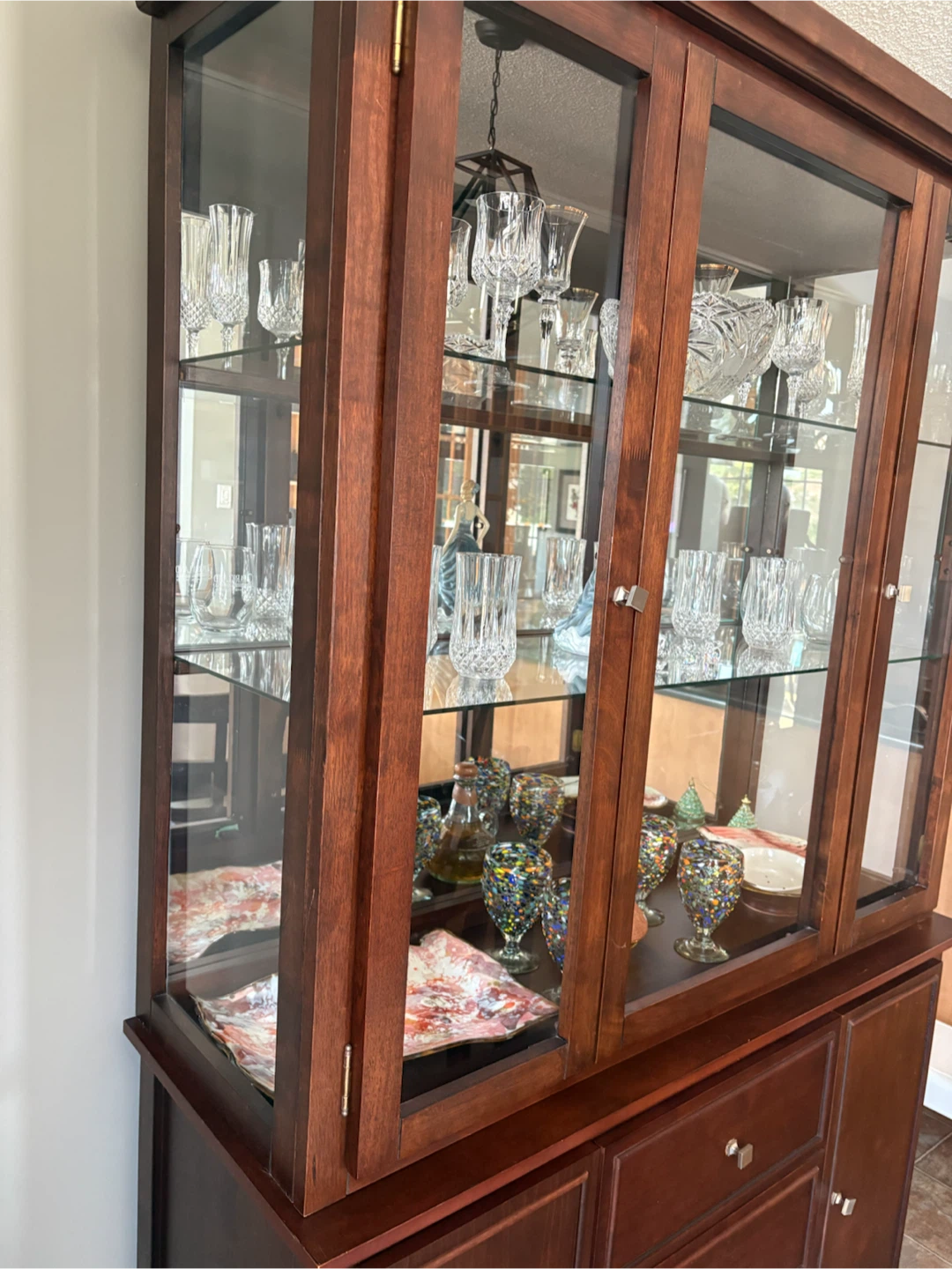 Wooden Dining Set with Hutch and Chairs - photo 3