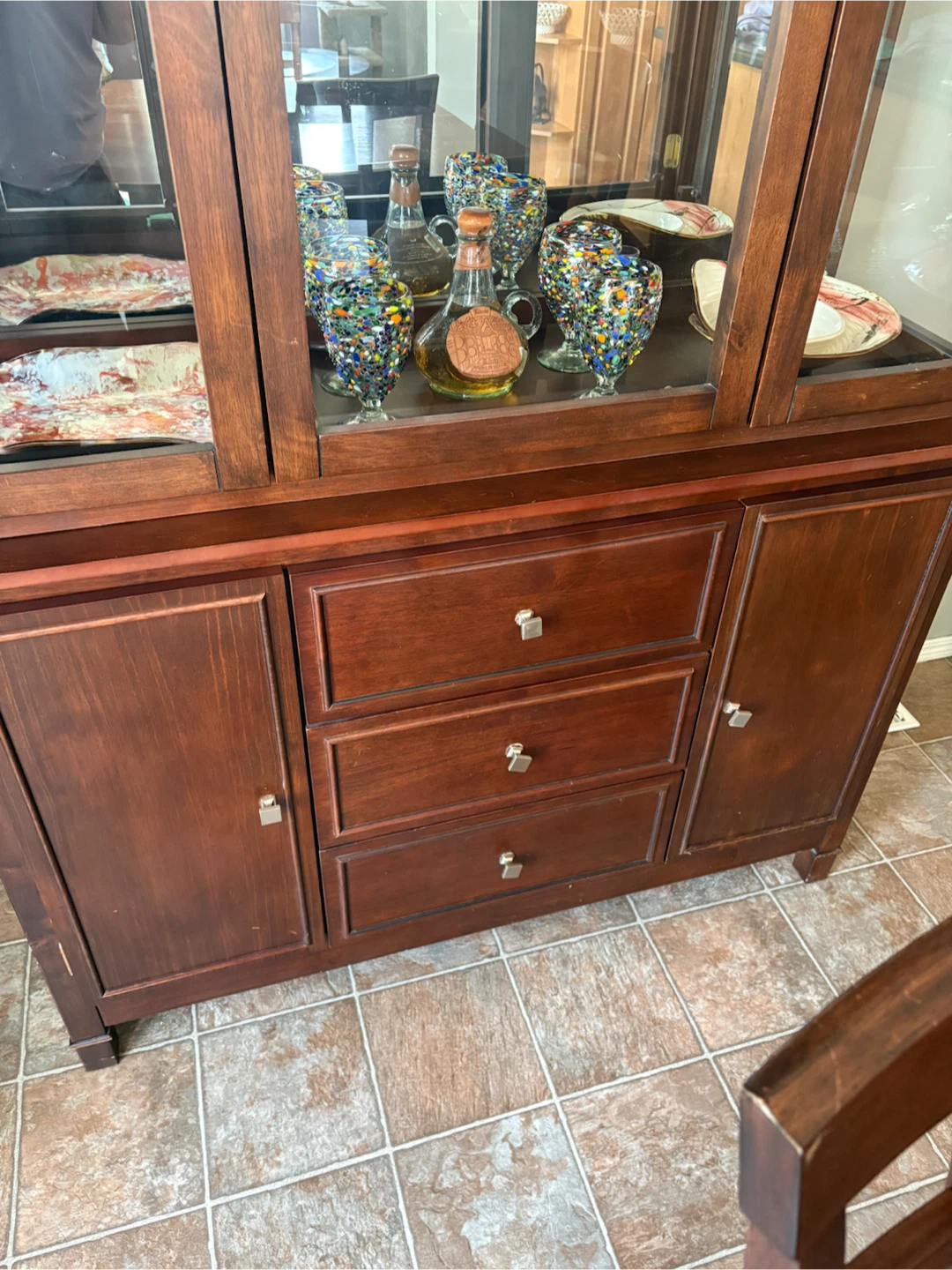 Wooden Dining Set with Hutch and Chairs - photo 4