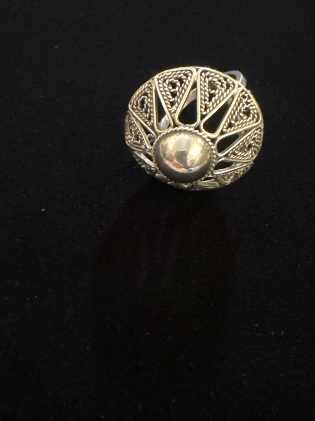 Vintage Russian 1976 Filigree Sterling Silver Ring - photo 5