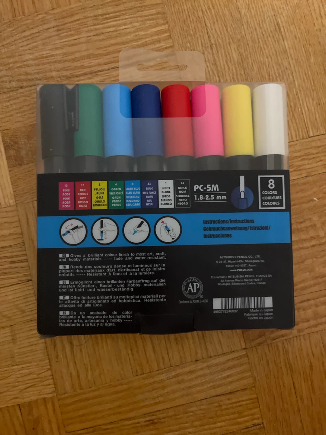 POSCA PC-5M Water-Based Paint Markers - 8 Colours - photo 2