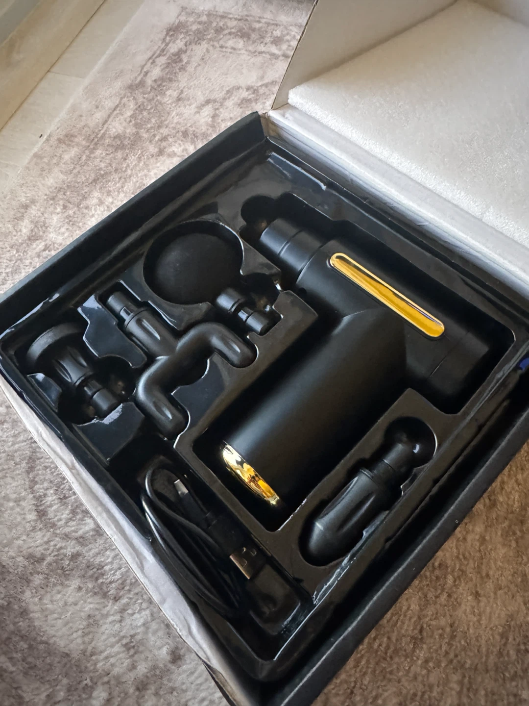 Black Massage Gun with 4 Heads - photo 2