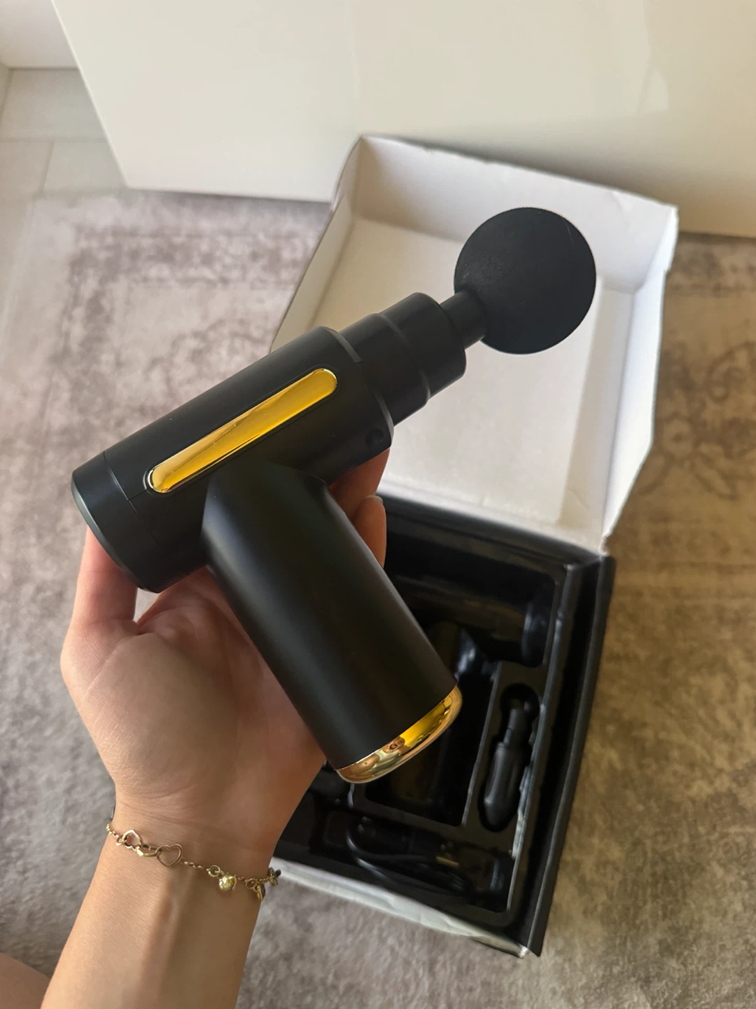 Black Massage Gun with 4 Heads - photo 3