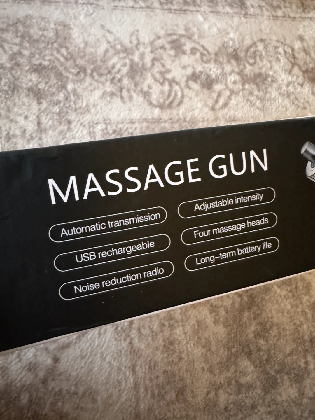 Black Massage Gun with 4 Heads - photo 4