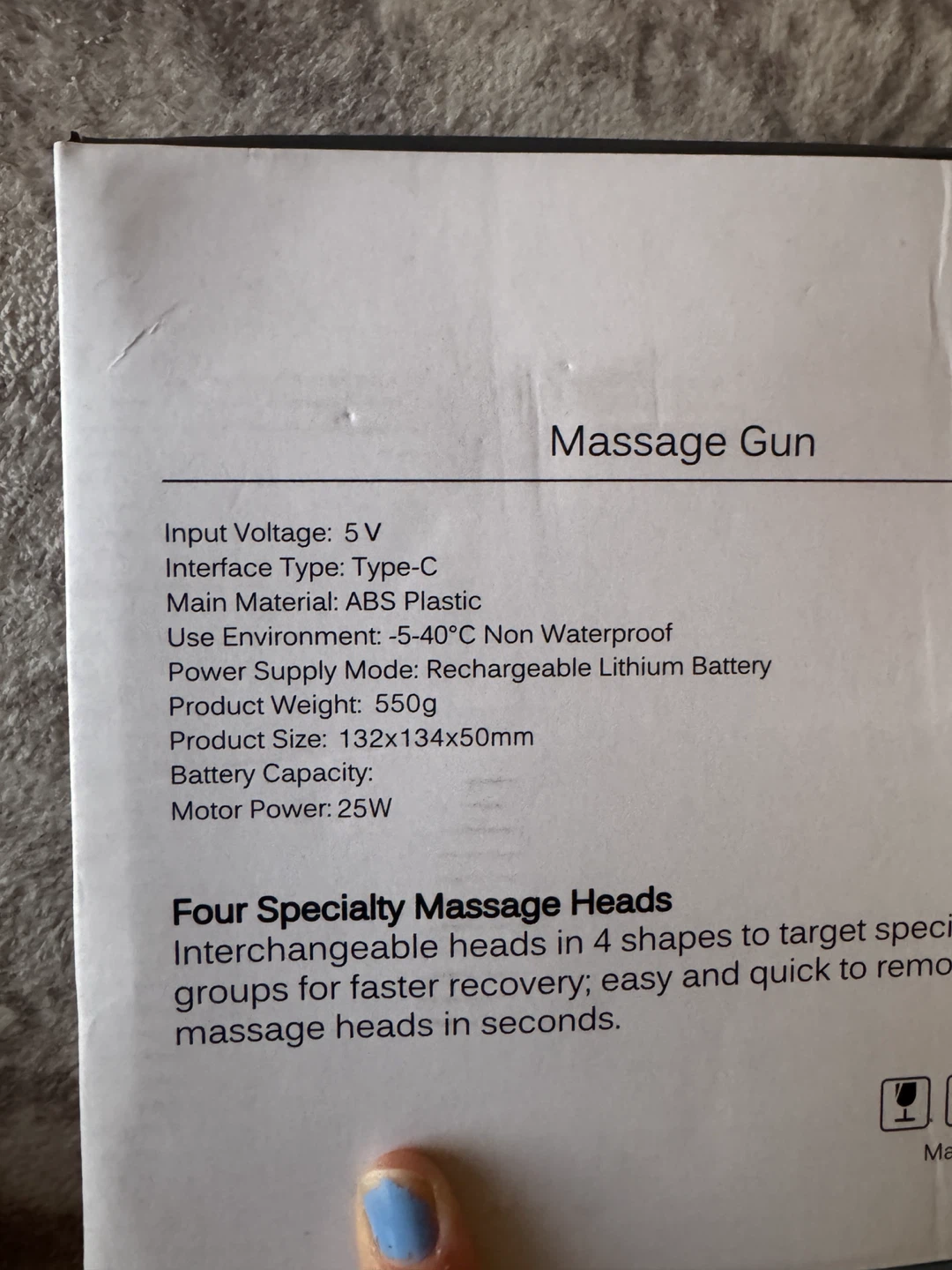 Black Massage Gun with 4 Heads - photo 5