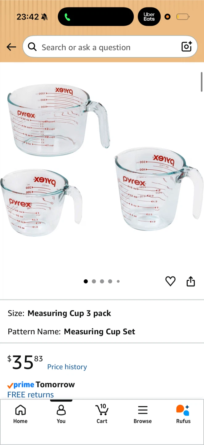 Pyrex Measuring Cup Set