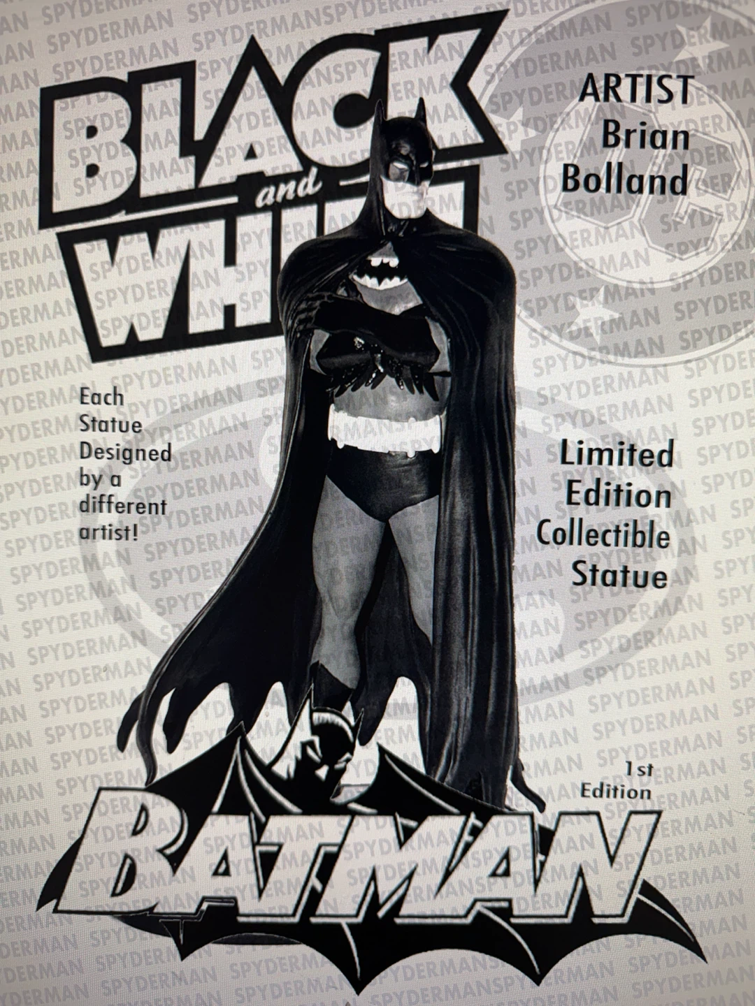 DC Direct Batman Black and White Statue by Brian Bolland