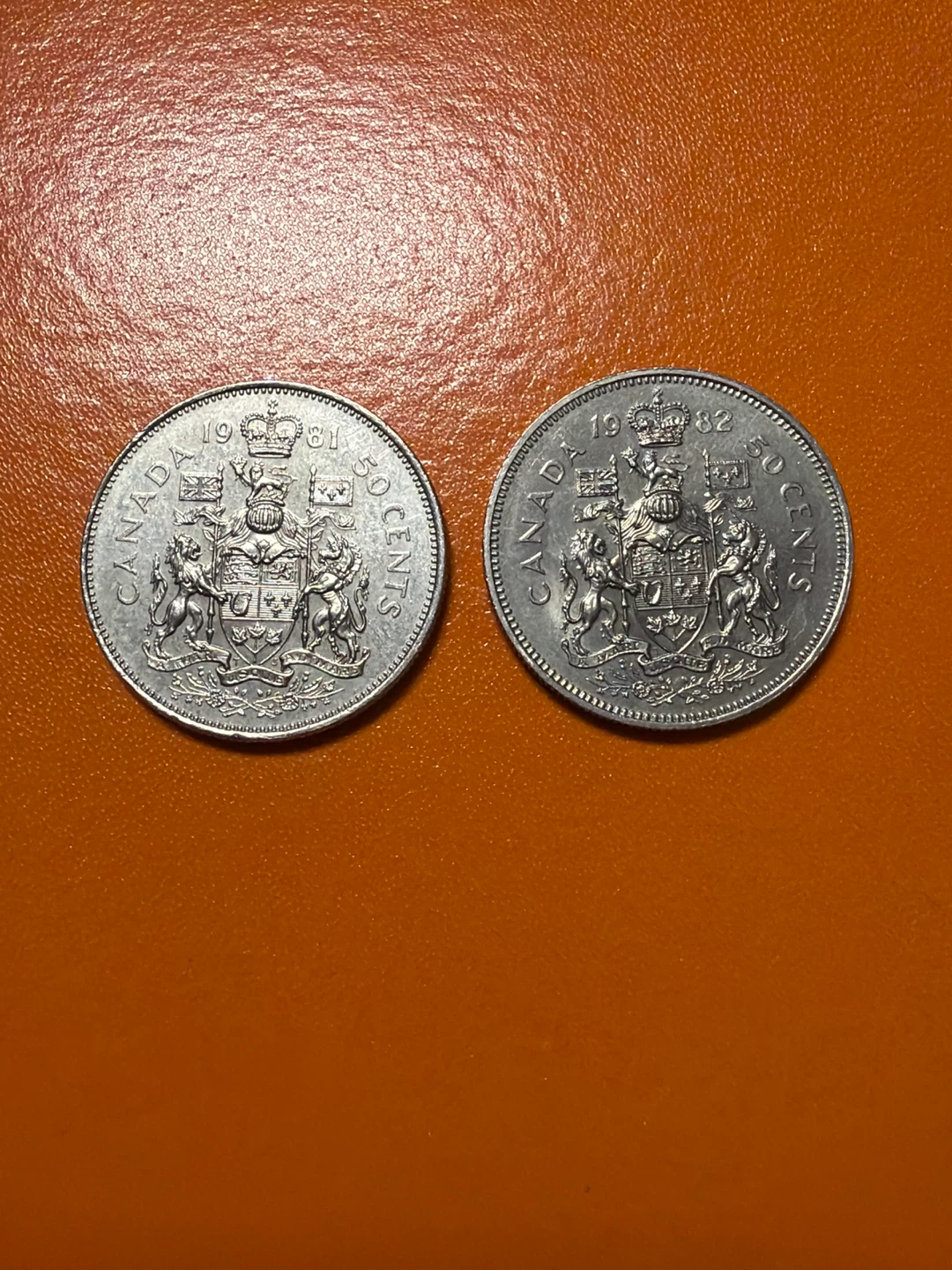 Two Canadian 50 Cent Coins - 1981 & 1982
