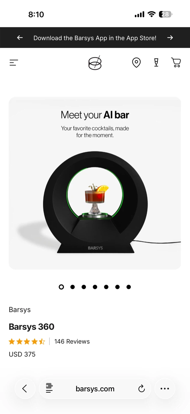 Barsys 360 AI Cocktail Maker