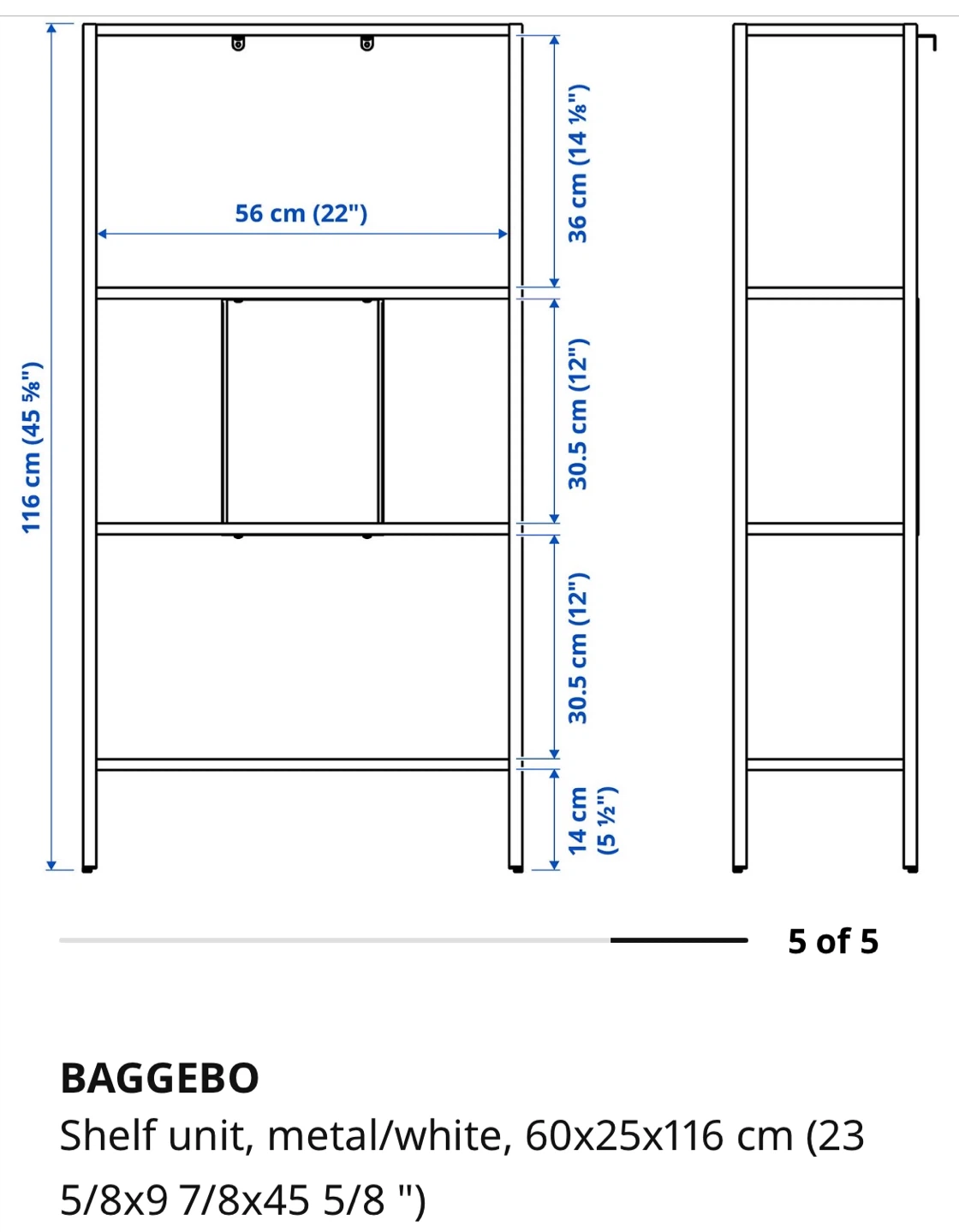 IKEA BAGGEBO Shelf Unit - White - photo 2