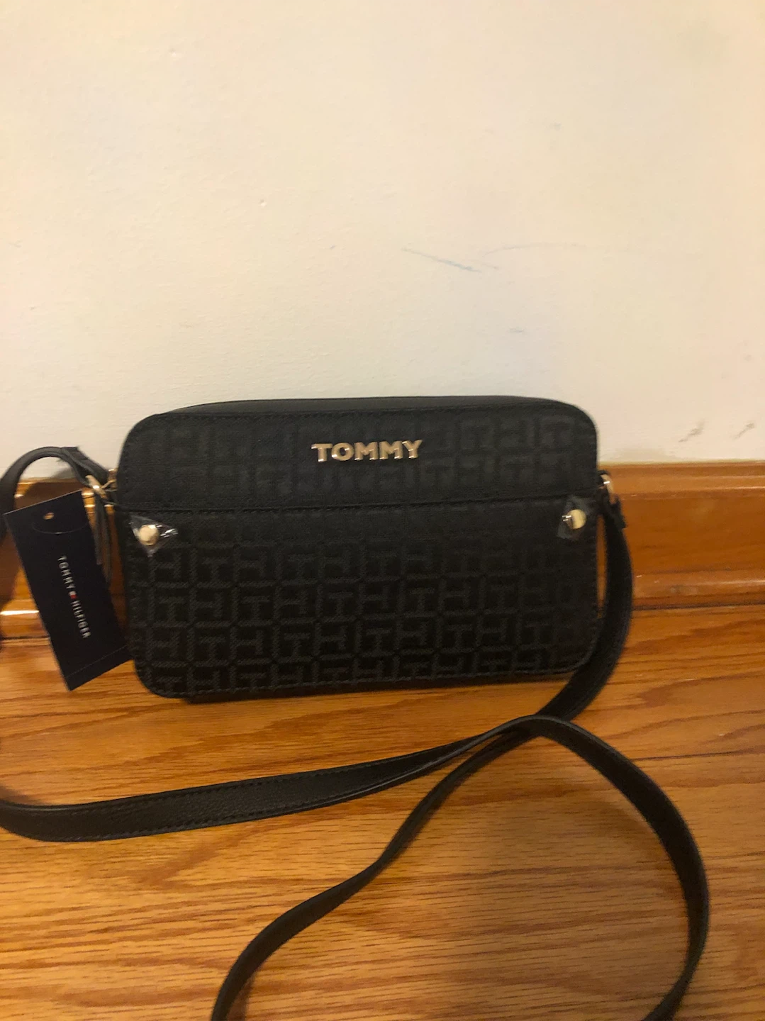 Tommy Hilfiger Black Monogram Camera Bag