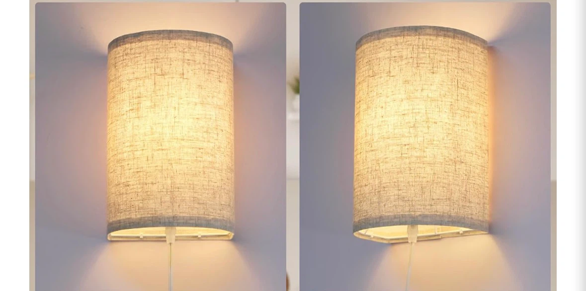 Wall Sconce Light Plug in, Dimmable Sconces Wall Decor Set of 2