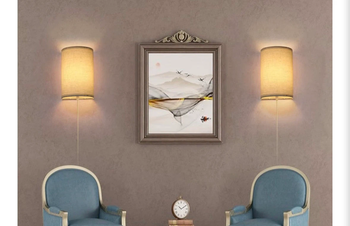 Wall Sconce Light Plug in, Dimmable Sconces Wall Decor Set of 2 - photo 2