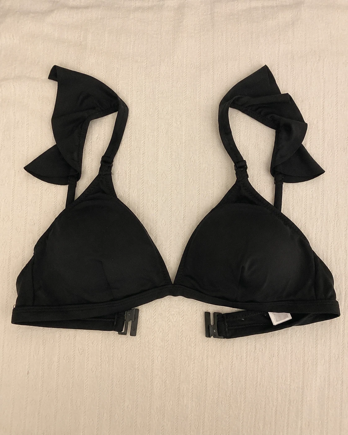 Black Ruffle Bikini Top - photo 2